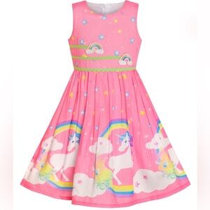 Girl’s rainbow unicorn dress size 7/8